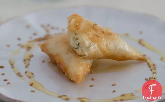Triangles Phyllo Farcis au Fromage Frais (briouats bil jben)