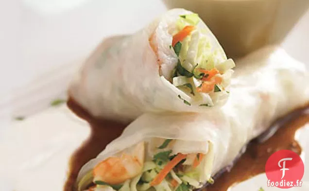 Rouleaux de Printemps aux Crevettes avec Trempette Hoisin