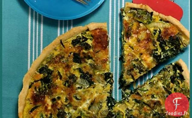 Quiche Aux Courgettes, Au Chou Frisé Et À L'Oignon