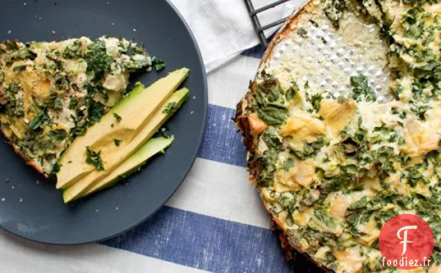 Tarte aux Artichauts, au Chou Frisé et à la Ricotta Six ingrédients (et du sel)