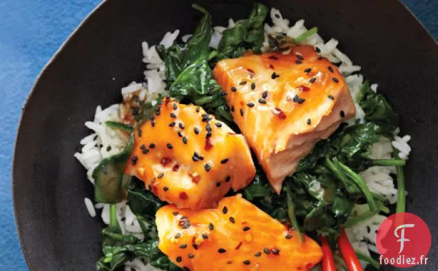 Bol de Saumon Asiatique avec Filet de Citron Vert