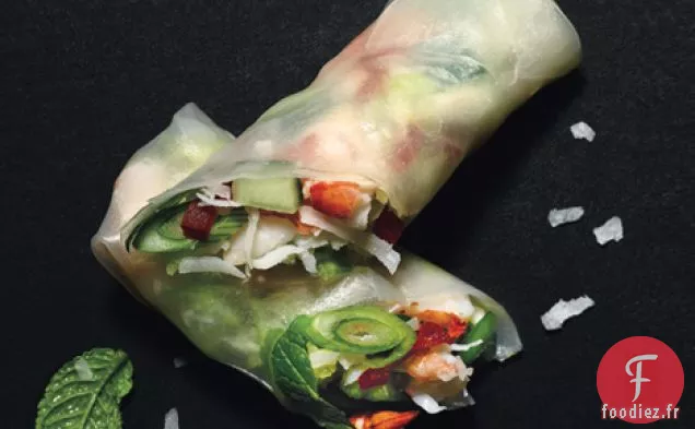 Rouleaux de Crevettes et Noix de Coco