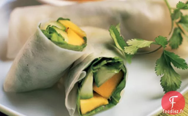 Rouleaux de Printemps à la Papaye avec Sauce aux Arachides