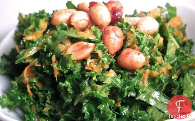 Salade de chou frisé aux arachides (bacon)