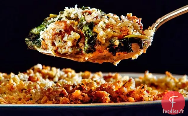 Gratin De Saucisses Italiennes Et De Chou Frisé