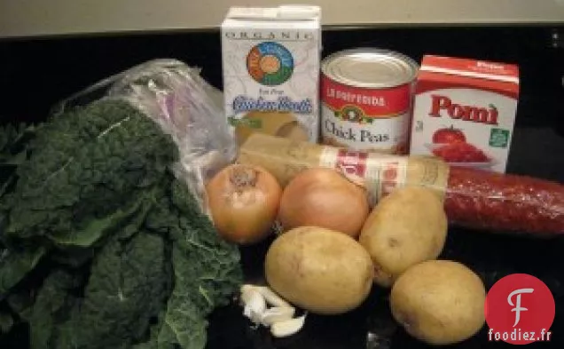 Soupe Au Chorizo Et Au Chou Frisé