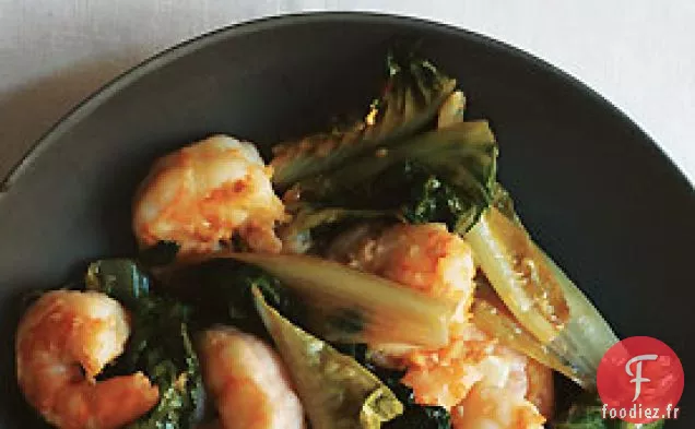 Sauté aux Crevettes et à la Romaine