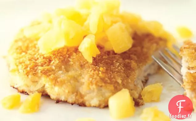 Escalopes de Porc Panko avec Salsa à l'Ananas et au Gingembre