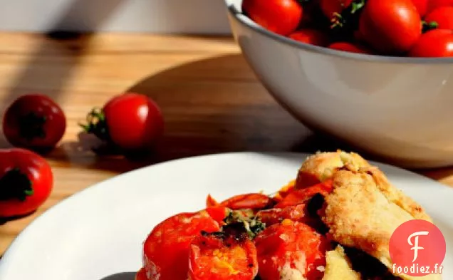 Tarte aux Tomates Cerises et au Chou Frisé