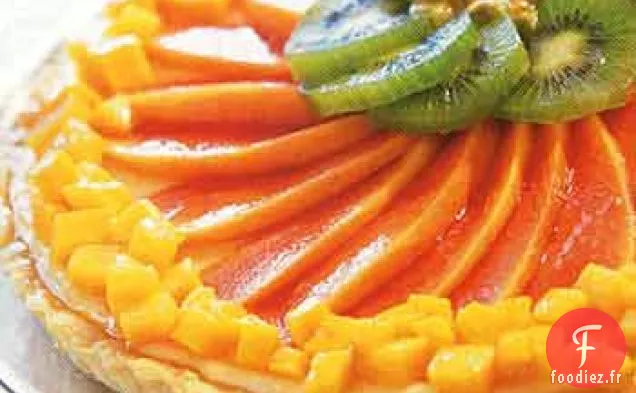 Tarte au Fromage aux Fruits Tropicaux