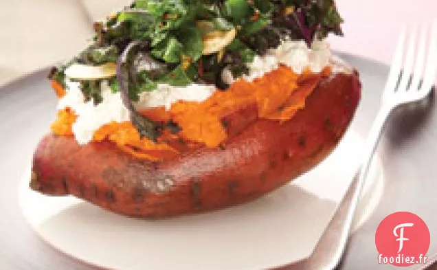 Patate Douce Au Chou Frisé Et À La Ricotta