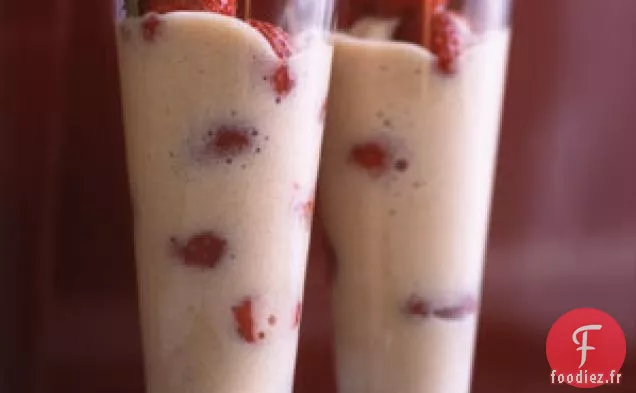 Sabayon à la Rhubarbe aux Fraises