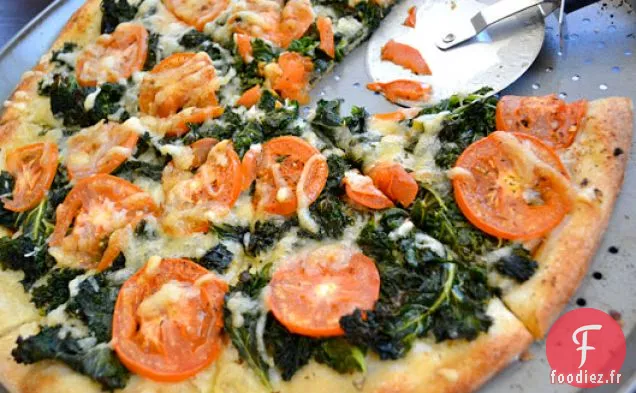 Pizza au Chou Frisé, Suisse et Tomate