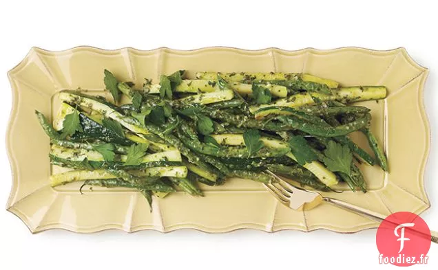Haricots Verts et Courgettes Sauce Verte