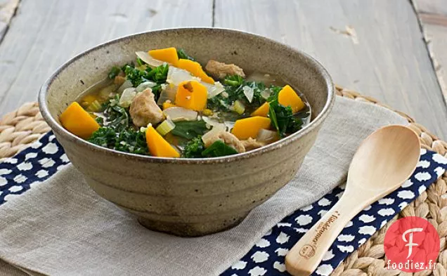 Ragoût de Seitan, Chou Frisé et Courge Musquée