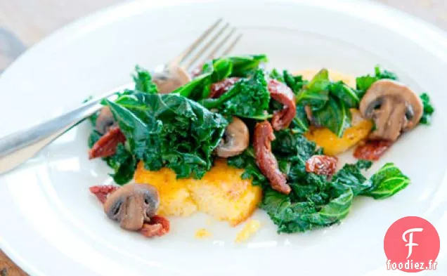 Chou Frisé, Champignons Et Tomates