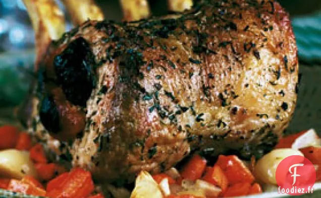 Rôti de Porc avec Farce aux Fruits et Sauce à la Moutarde