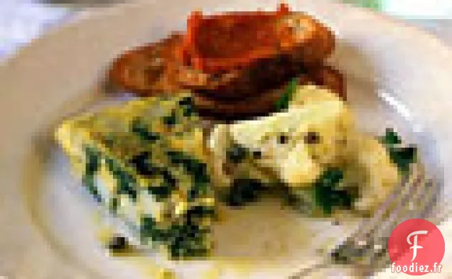 Tortilla Espagnole au Chou Frisé et aux Pommes de Terre