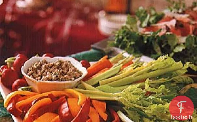 Crudites d'Hiver avec Trempette Noix-Ail