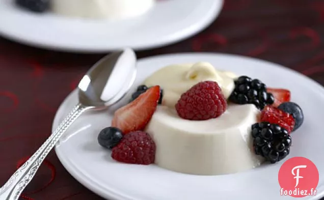 Panna Cotta au Babeurre aux Baies et Sabayon à la Vanille