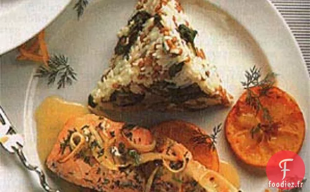 Pilaf de Riz et de Baies de Blé avec des Bébés Épinards