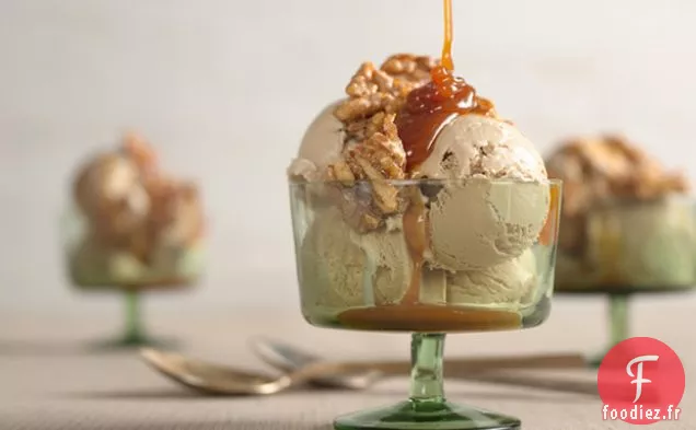 Sundaes au Café Irlandais avec Sauce au Whisky Caramel