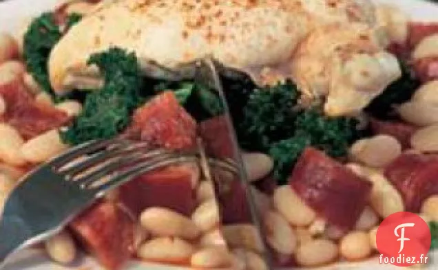 Poulet Au Chorizo Et Haricots Cannellini