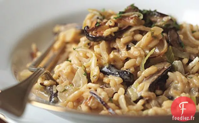 Risotto aux Poireaux, Champignons Shiitake et Truffes