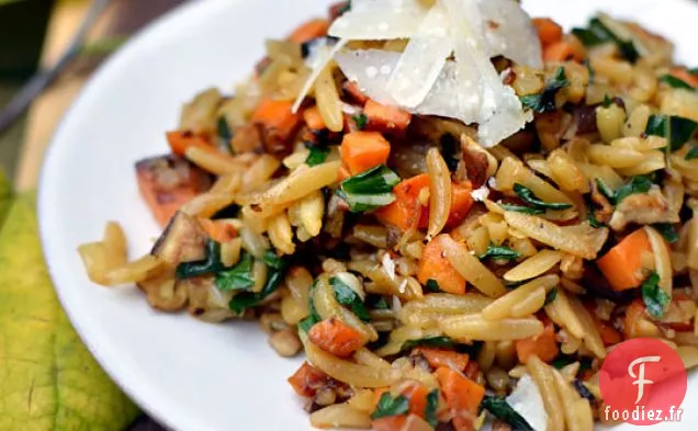 Orzo Aux Légumes D'Automne Caramélisés Et Gingembre