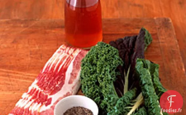 Légumes Verts Et Bacon D'Hiver