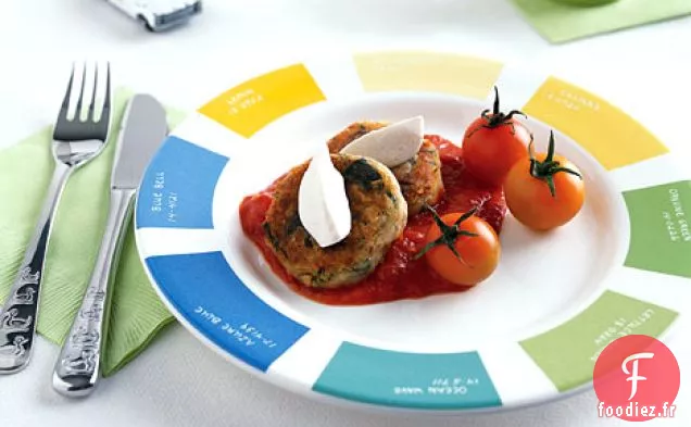 Gâteaux aux Pommes de Terre aux Épinards avec Sauce Tomate Rôtie