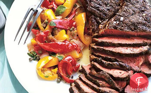 Entrecôte de Surlonge Frottée aux Herbes avec Peperonata