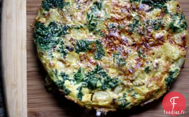 Dîner ce soir : Frittata aux Pommes de Terre et au Chou frisé