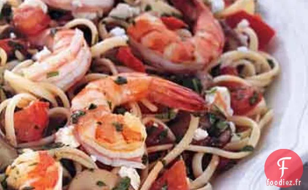 Linguine aux Crevettes et Tomates Prunes