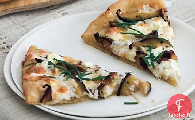 Pizzas Shiitake et Girolles au Fromage de Chèvre
