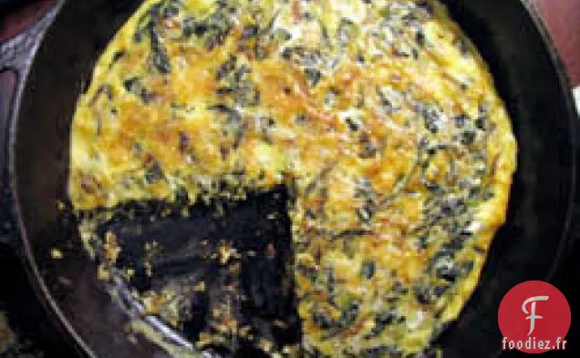 Dîner Ce Soir : Frittata Au Chou Frisé, Oignon Et Cheddar