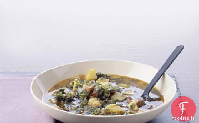 Soupe de Chou Frisé et Pois Chiches