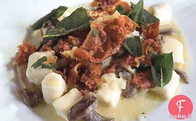Gnudi à la Ricotta aux Champignons Sauvages et Sauce à la Truffe