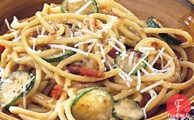 Bucatini Carbonara aux Courgettes