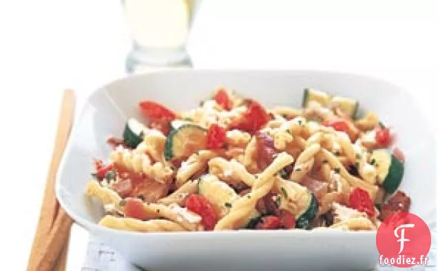 Gemelli aux Courgettes, Tomates et Bacon