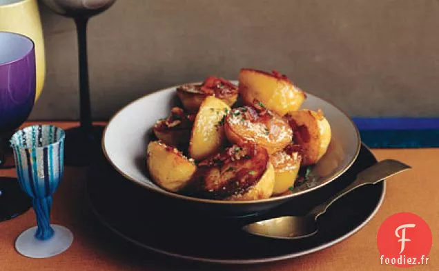 Pommes de terre rôties au Bacon, au Fromage et au Persil