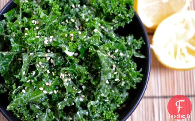 Salade de Chou Frisé au Tahini