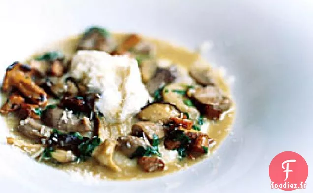 Polenta Blanche Crémeuse aux Champignons et Mascarpone