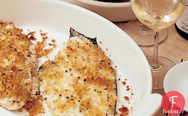 Plie Cuite au four avec Chapelure de Parmesan
