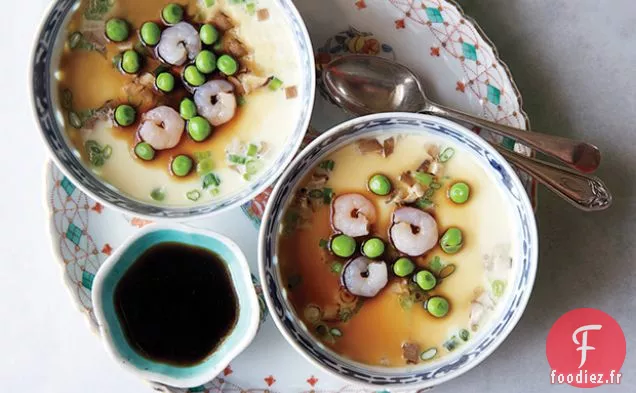 Chawan Mushi aux Crevettes et Petits Pois