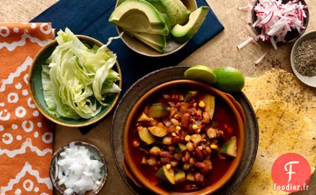 Pozole Rouge Végétarien aux Haricots Rouges