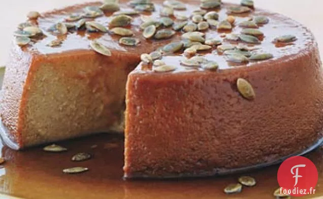 Flan de Citrouille aux Graines de Citrouille Épicées