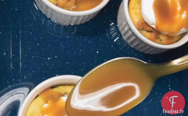 Puddings au Pain à la Cannelle et au Caramel