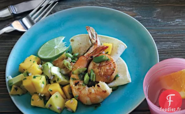 Sauté de Fruits de Mer Mexicains avec Salsa Avocat-Mangue