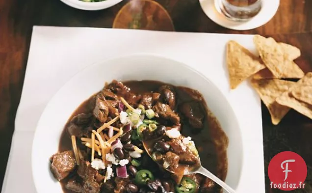 Chili de Boeuf avec Ancho, Mole et Cumin